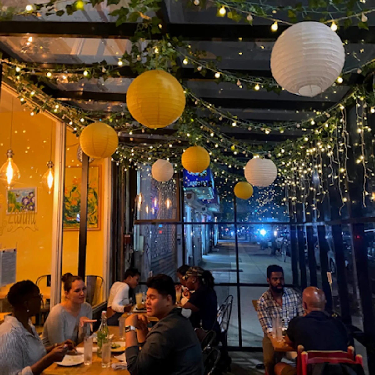 Interior view of DjonDjon, a popular spot in brooklyn