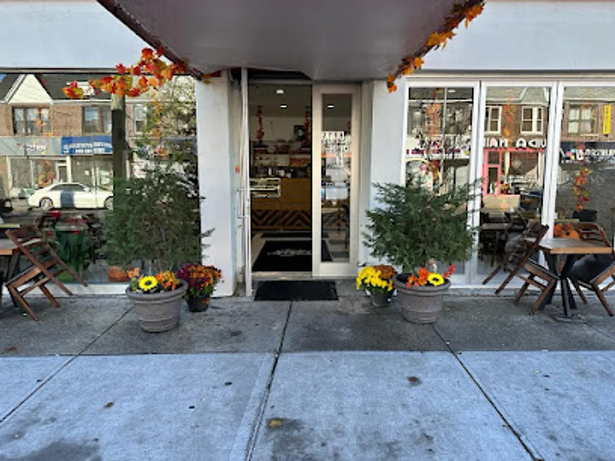 Interior view of Safir Bakery & Cafe, a popular spot in brooklyn