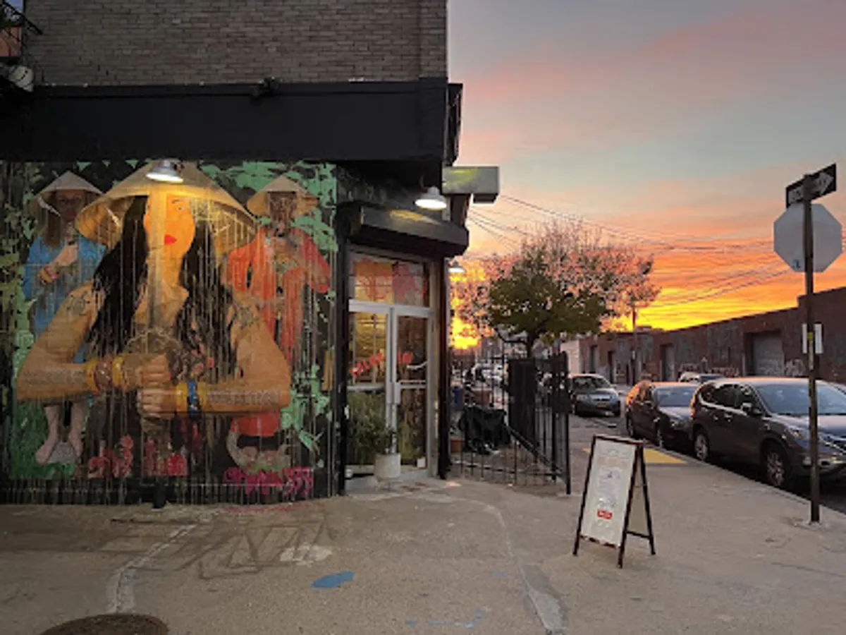 Interior view of Falansai, a popular spot in brooklyn