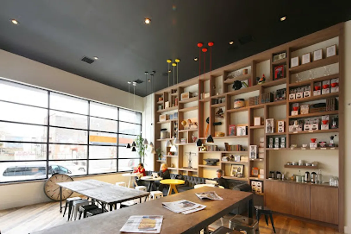 Interior view of Partners Coffee — Cafe & Roastery, a popular spot in brooklyn