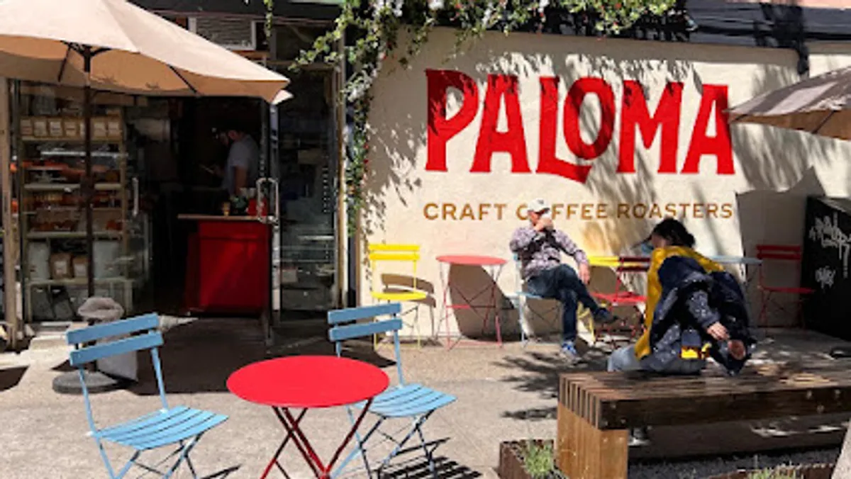 Interior view of Paloma Coffee & Bakery, Williamsburg, a popular spot in brooklyn