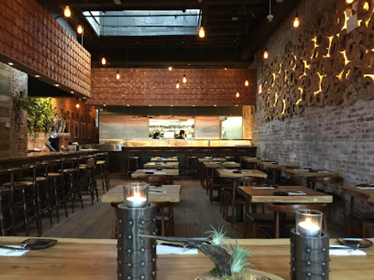 Interior view of Bushniwa, a popular spot in brooklyn