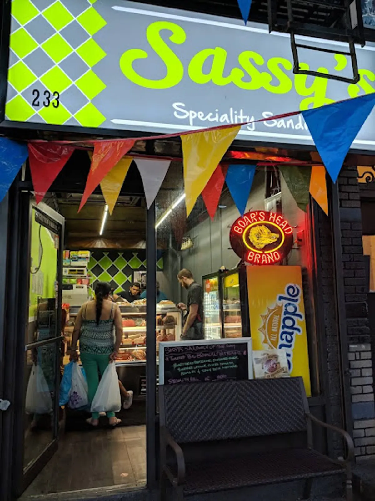 Interior view of Sassy's Specialty Sandwiches, a popular spot in brooklyn